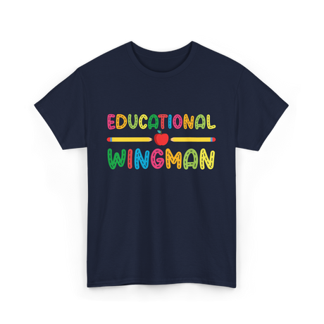 Educational Wingman Teacher Assistant T-Shirt - Navy