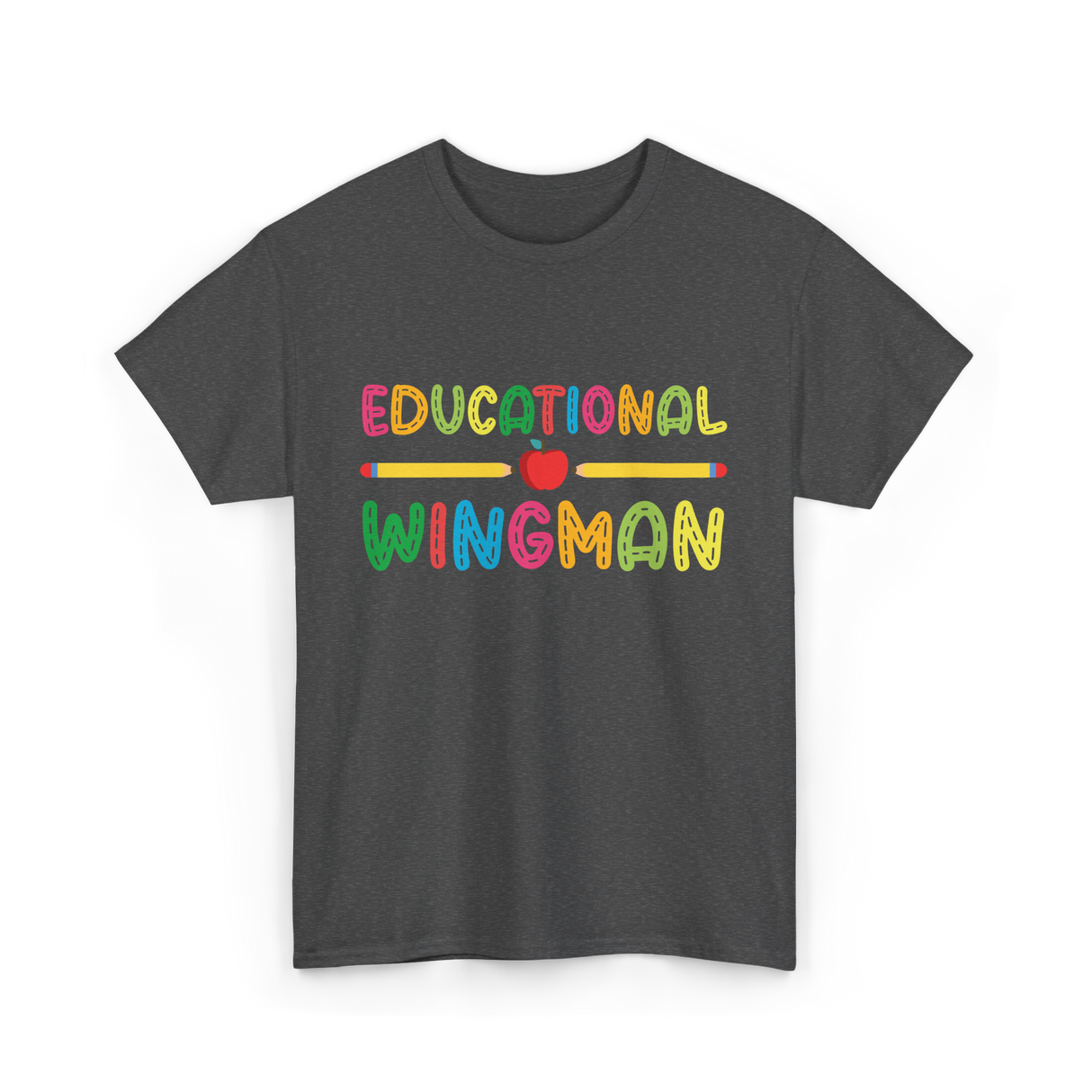 Educational Wingman Teacher Assistant T-Shirt - Dark Heather