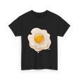 Egg Cartoon Food Egg T-Shirt - Black