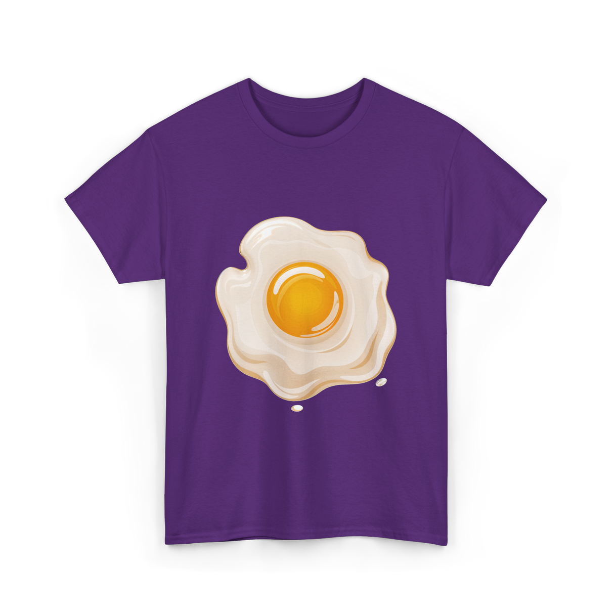 Egg Cartoon Food Egg T-Shirt - Purple