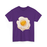 Egg Cartoon Food Egg T-Shirt - Purple