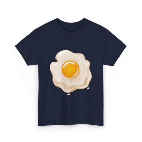 Egg Cartoon Food Egg T-Shirt - Navy