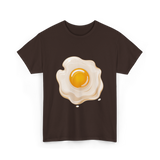 Egg Cartoon Food Egg T-Shirt - Dark Chocolate