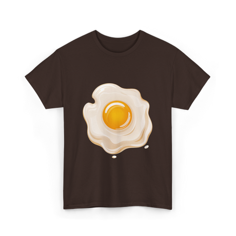 Egg Cartoon Food Egg T-Shirt - Dark Chocolate