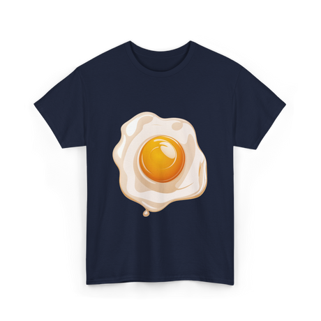 Egg Yolk Eggs Breakfast Food T-Shirt - Navy