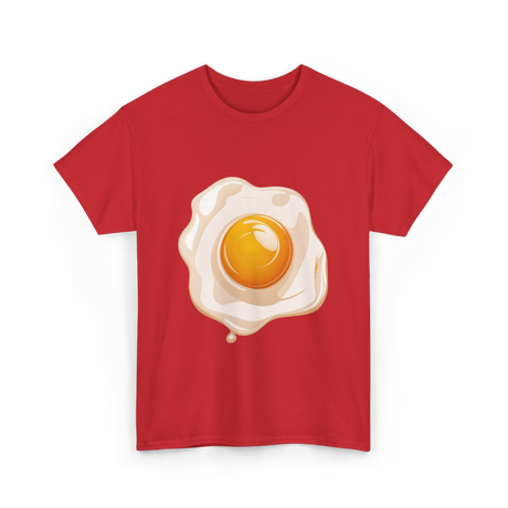 Egg Yolk Eggs Breakfast Food T-Shirt - Red