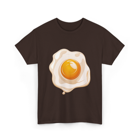 Egg Yolk Eggs Breakfast Food T-Shirt - Dark Chocolate