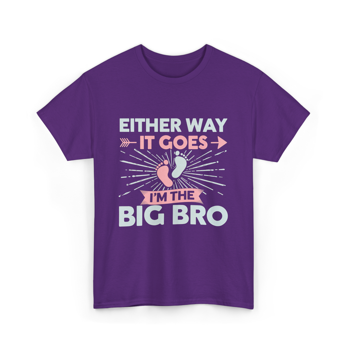 Either Way It Goes Big Bro T-Shirt - Purple