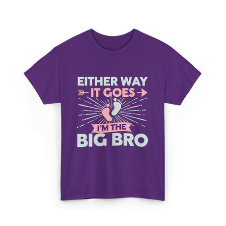 Either Way It Goes Big Bro T-Shirt - Purple