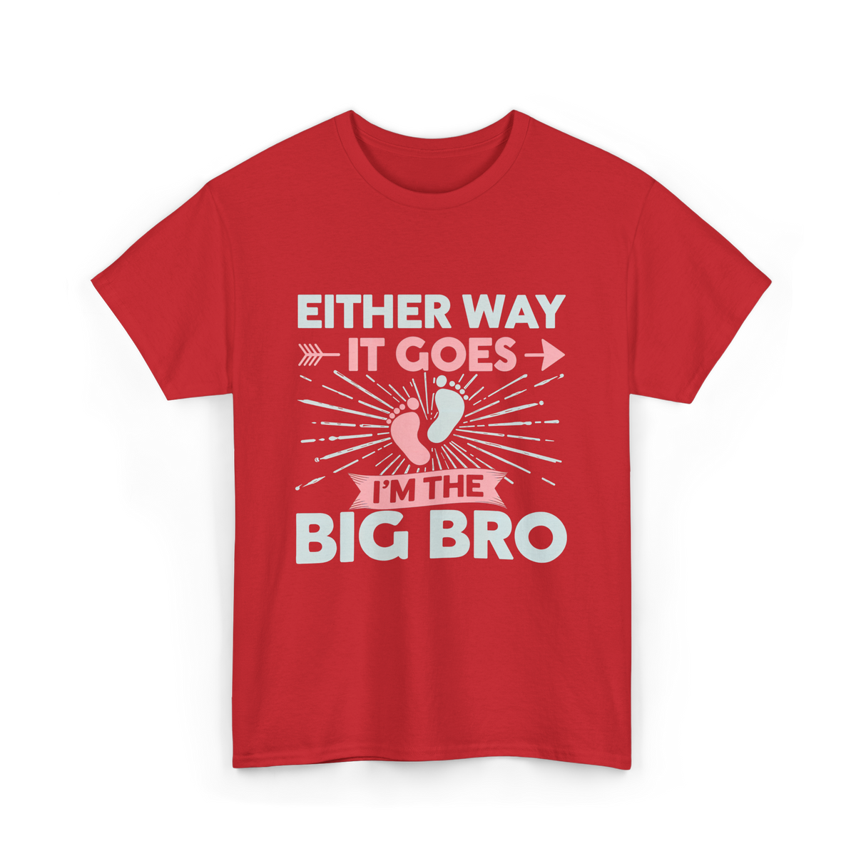 Either Way It Goes Big Bro T-Shirt - Red