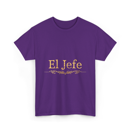 El Jefe Boss Spanish Leadership T-Shirt - Purple