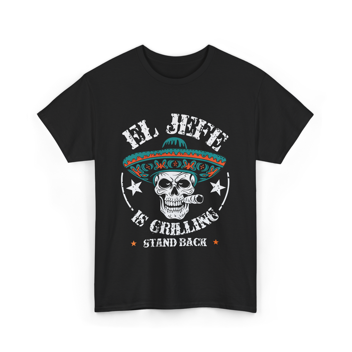 El Jefe Is Grilling BBQ T-Shirt - Black