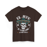 El Jefe Is Grilling BBQ T-Shirt - Dark Chocolate