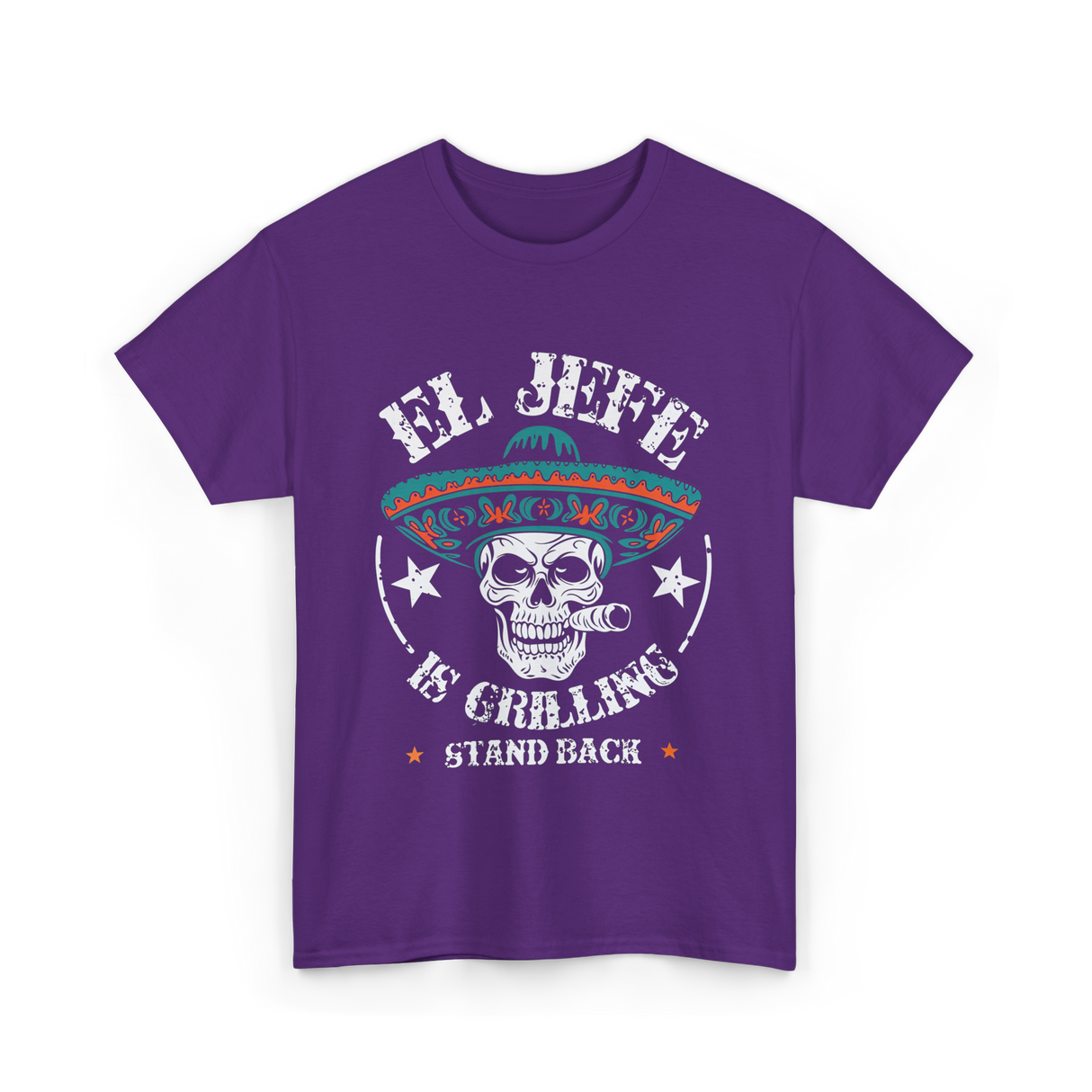 El Jefe Is Grilling BBQ T-Shirt - Purple