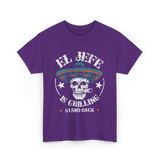 El Jefe Is Grilling BBQ T-Shirt - Purple