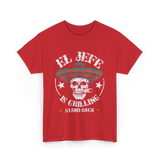 El Jefe Is Grilling BBQ T-Shirt - Red