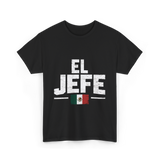 El Jefe Mexican Flag Mexico T-Shirt - Black