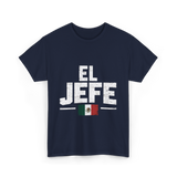 El Jefe Mexican Flag Mexico T-Shirt - Navy