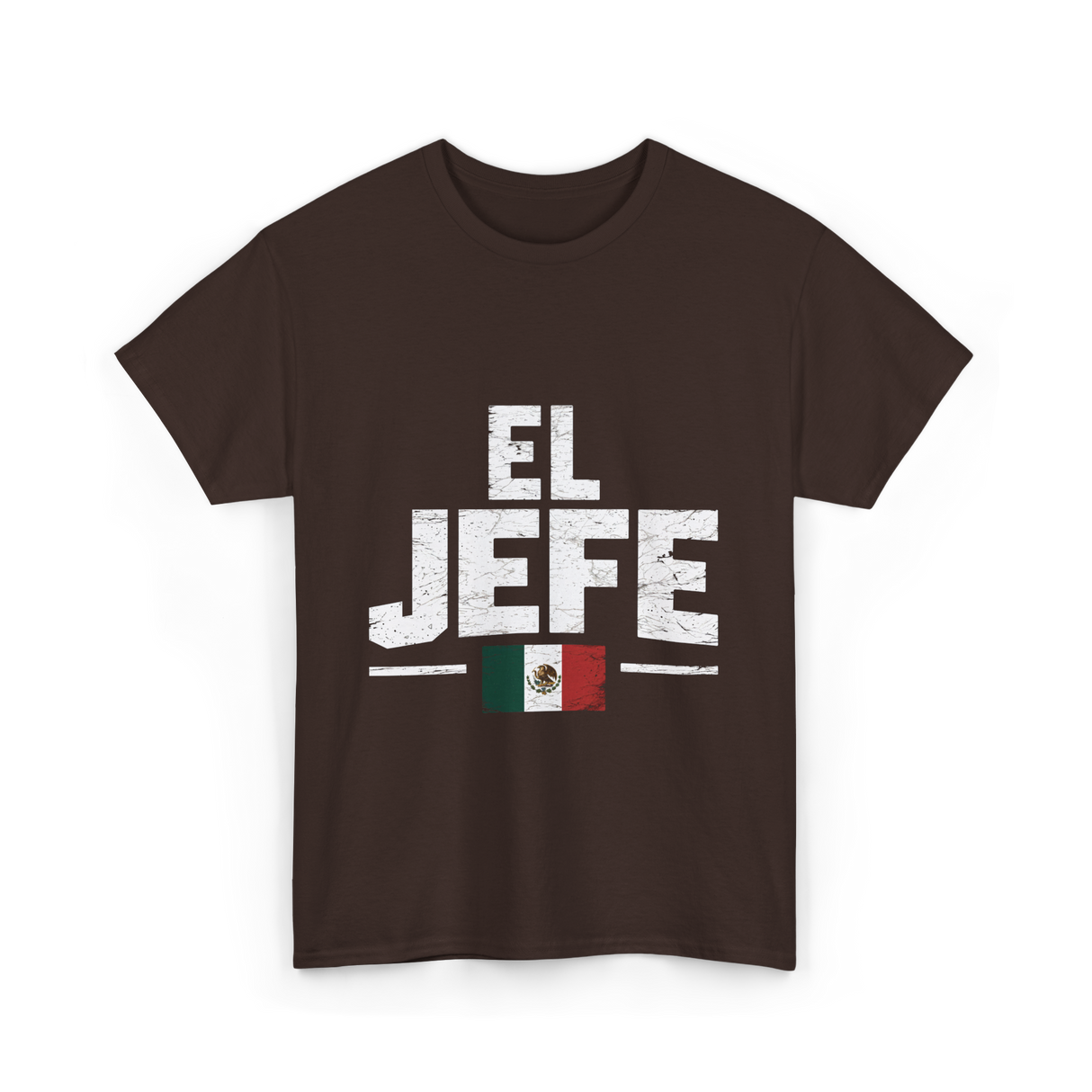 El Jefe Mexican Flag Mexico T-Shirt - Dark Chocolate