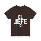 El Jefe Mexican Flag Mexico T-Shirt - Dark Chocolate