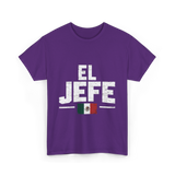 El Jefe Mexican Flag Mexico T-Shirt - Purple