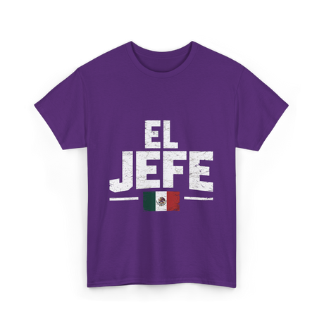 El Jefe Mexican Flag Mexico T-Shirt - Purple