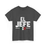 El Jefe Mexican Flag Mexico T-Shirt - Dark Heather