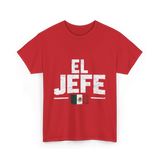 El Jefe Mexican Flag Mexico T-Shirt - Red