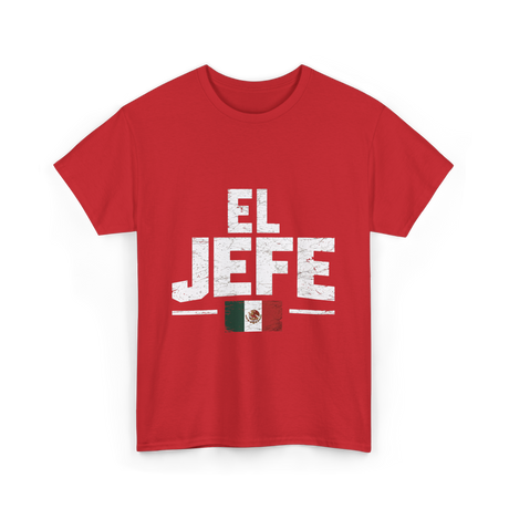 El Jefe Mexican Flag Mexico T-Shirt - Red