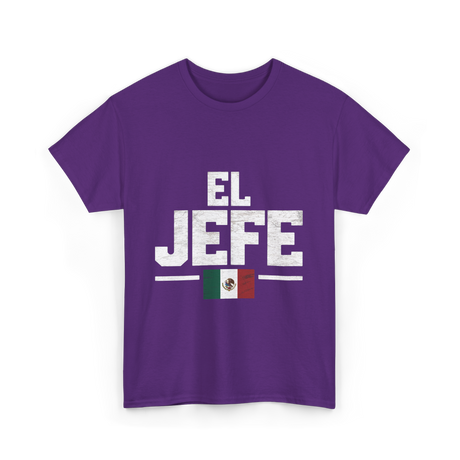 El Jefe Mexican Identity Culture T-Shirt - Purple