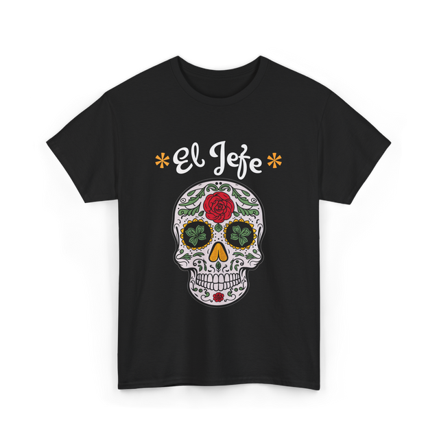 El Jefe Sugar Skull Calavera T-Shirt - Black