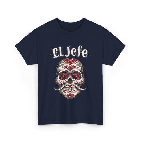 El Jefe Sugar Skull Celebration T-Shirt - Navy