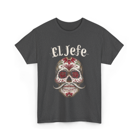 El Jefe Sugar Skull Celebration T-Shirt - Dark Heather