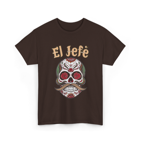 El Jefe Sugar Skull Culture T-Shirt - Dark Chocolate