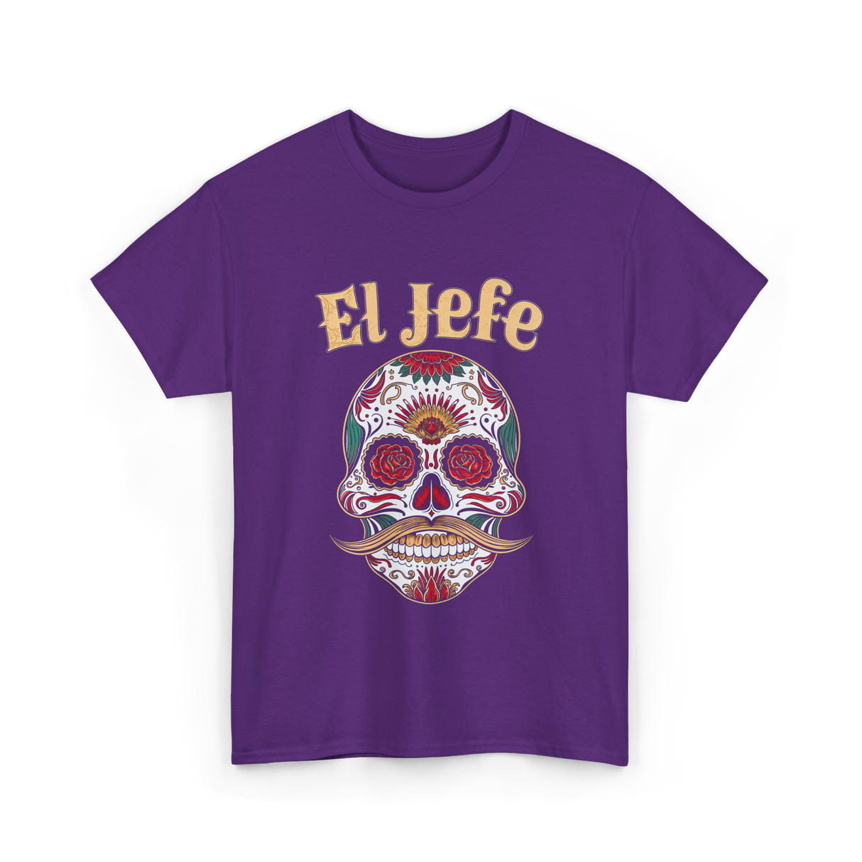 El Jefe Sugar Skull Culture T-Shirt - Purple