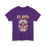 El Jefe Sugar Skull Culture T-Shirt - Purple