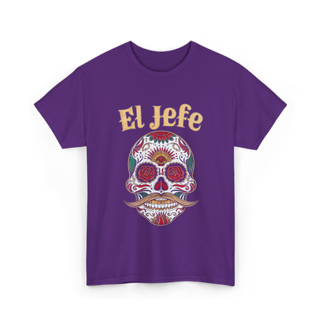 El Jefe Sugar Skull Culture T-Shirt - Purple