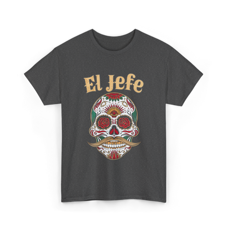 El Jefe Sugar Skull Culture T-Shirt - Dark Heather