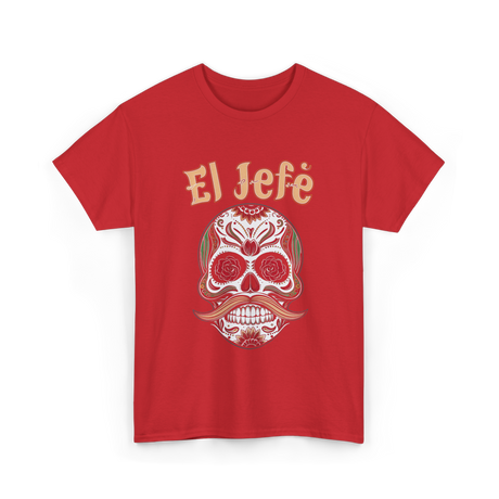 El Jefe Sugar Skull Culture T-Shirt - Red