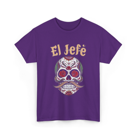 El Jefe Sugar Skull Culture T-Shirt - Purple