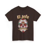 El Jefe Sugar Skull Culture T-Shirt - Dark Chocolate