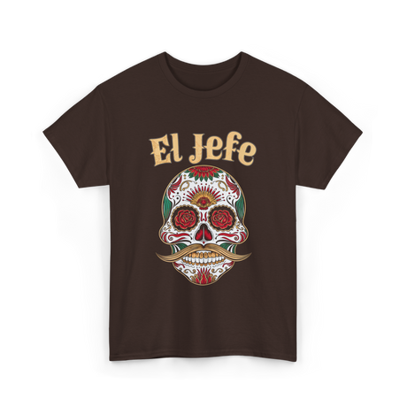 El Jefe Sugar Skull Culture T-Shirt - Dark Chocolate