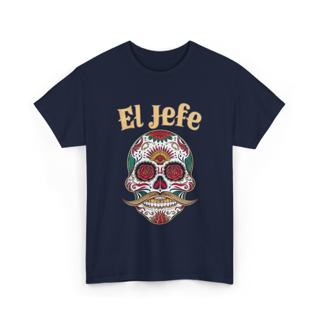 El Jefe Sugar Skull Culture T-Shirt - Navy