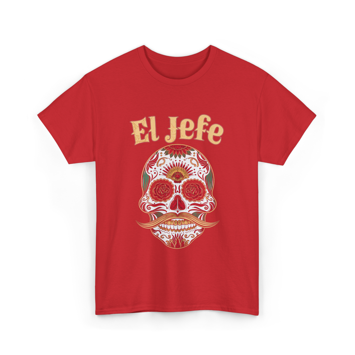 El Jefe Sugar Skull Culture T-Shirt - Red