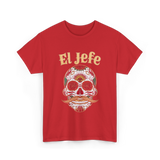 El Jefe Sugar Skull Culture T-Shirt - Red