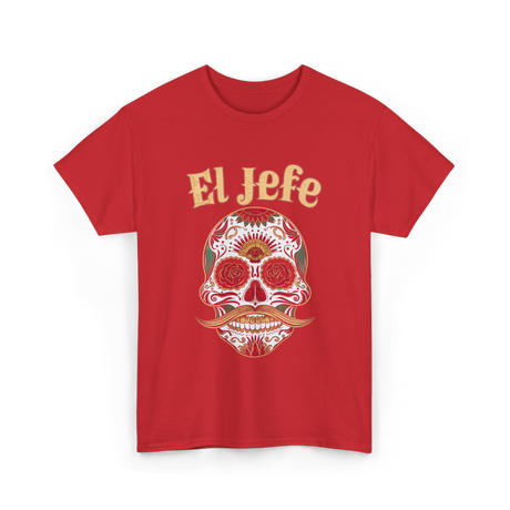 El Jefe Sugar Skull Culture T-Shirt - Red