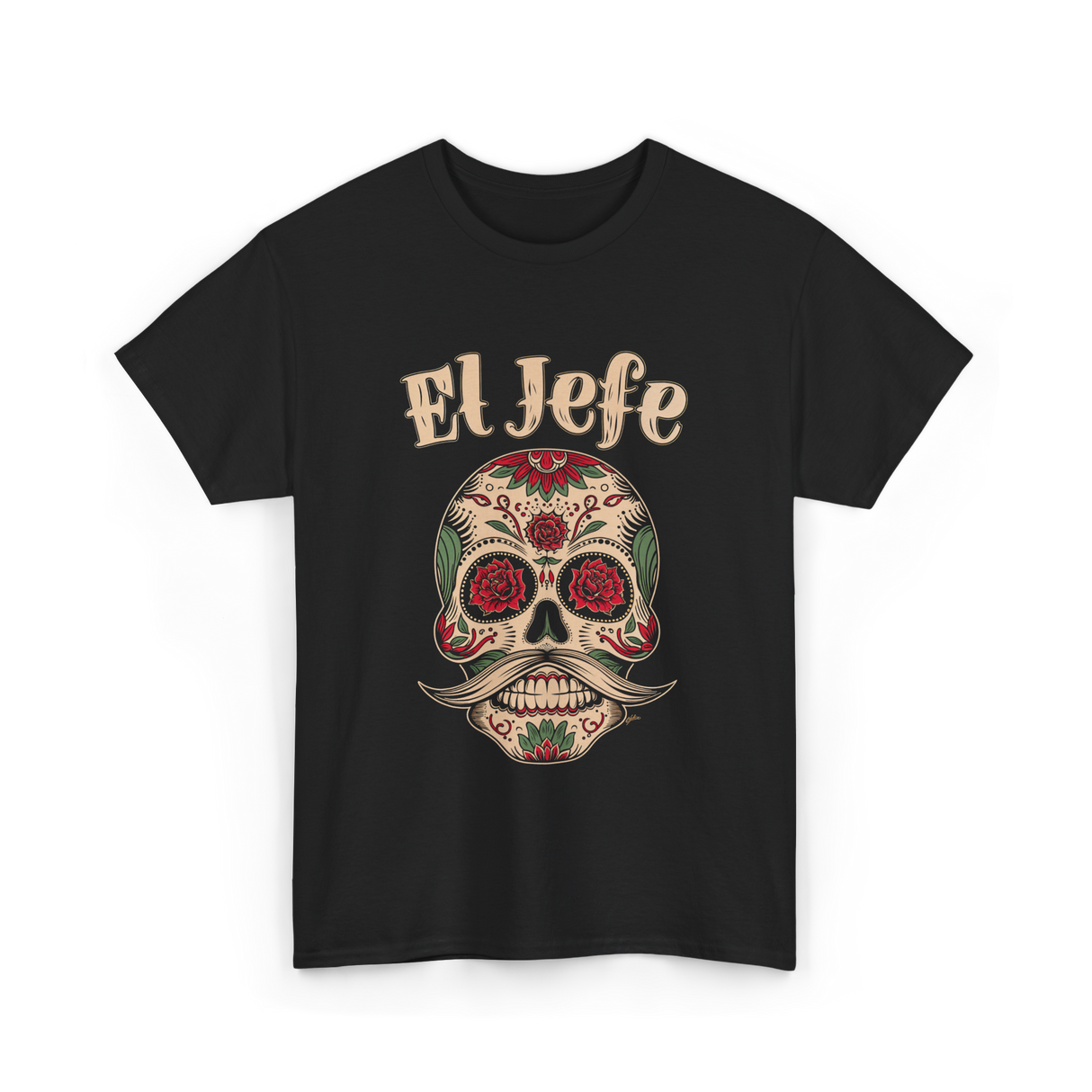 El Jefe Sugar Skull T-Shirt - Black