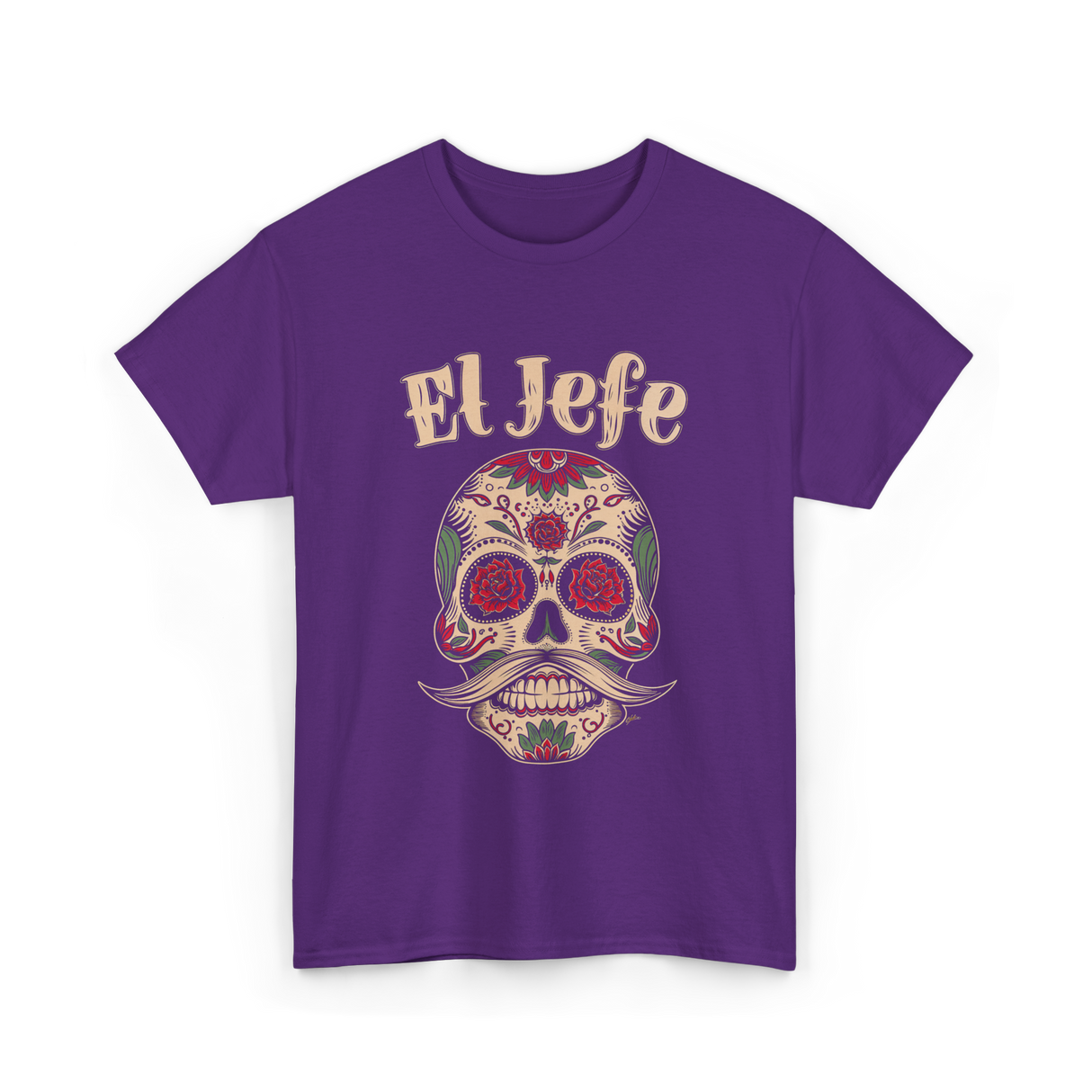 El Jefe Sugar Skull T-Shirt - Purple