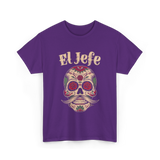 El Jefe Sugar Skull T-Shirt - Purple