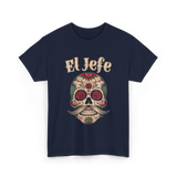 El Jefe Sugar Skull T-Shirt - Navy